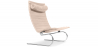 Buy Leather Armchair - Design Lounger - Bloy Ivory 16830 at Privatefloor