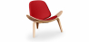 Buy Scandinavian design Boho Bali CW07 Lounge Chair - Faux Leather Red 16774 in the Europe