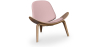 Buy Scandinavian design Boho Bali CW07 Lounge Chair - Faux Leather Mauve 16774 home delivery