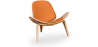 Buy Scandinavian design Boho Bali CW07 Lounge Chair - Faux Leather Orange 16774 with a guarantee
