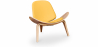 Buy Scandinavian design Boho Bali CW07 Lounge Chair - Faux Leather Yellow 16774 - in the EU