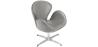 Buy Armchair with Armrests - Upholstered in Faux Leather - Svin Grey 13663 - prices