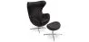  Design armchair with footrest - Leather upholstered - Brave image 9