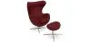  Design armchair with footrest - Leather upholstered - Brave image 9