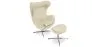 Design armchair with footrest - Leather upholstered - Brave image 9