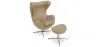 Design armchair with footrest - Leather upholstered - Brave image 9