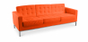 Buy Design Sofa - (3 seats) - Premium Leather Orange 13247 - in the EU