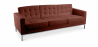 Buy Design Sofa - (3 seats) - Premium Leather Chocolate 13247 - prices