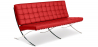Buy Town Sofa (3 seats) - Premium Leather Red 13266 in the Europe