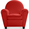Buy  Armchair with Armrests - Upholstered in Faux Leather - Club Red 54286 - prices