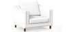 Buy Armchair with Armrests - Upholstered in Leather - Mattathais White 15447 - prices