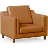 Armchair with Armrests - Upholstered in Leather - Mattathais image 9