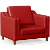 Armchair with Armrests - Upholstered in Leather - Mattathais image 9