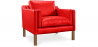 Buy Mattathais Design Living room Armchair  - Premium Leather Red 15447 with a guarantee