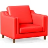 Armchair with Armrests - Upholstered in Leather - Mattathais image 9