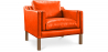 Buy Mattathais Design Living room Armchair  - Premium Leather Orange 15447 - in the EU