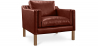 Buy Mattathais Design Living room Armchair  - Premium Leather Chocolate 15447 - prices