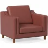 Armchair with Armrests - Upholstered in Leather - Mattathais image 9