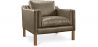 Buy Mattathais Design Living room Armchair  - Premium Leather Taupe 15447 in the Europe