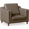 Armchair with Armrests - Upholstered in Leather - Mattathais image 9