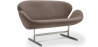 Buy Curved 2 Seater Sofa - Fabric Upholstered - Svin Brown 13911 at Privatefloor