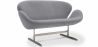 Buy Curved 2 Seater Sofa - Fabric Upholstered - Svin Light grey 13911 in the Europe