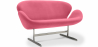 Buy Curved 2 Seater Sofa - Fabric Upholstered - Svin Pink 13911 with a guarantee