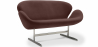 Buy Curved 2 Seater Sofa - Fabric Upholstered - Svin Chocolate 13911 at Privatefloor