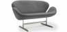 Buy Curved 2 Seater Sofa - Fabric Upholstered - Svin Dark grey 13911 Home delivery