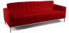 Buy Design Sofa (3 seats) - Faux Leather Red 13246 home delivery