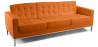 Buy Design Sofa (3 seats) - Faux Leather Orange 13246 - prices