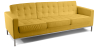 Buy Design Sofa (3 seats) - Faux Leather Pastel yellow 13246 - in the EU