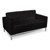 Buy Design Sofa -  (2 seats) - Faux Leather Black 13242
