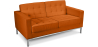 Buy Polyurethane Leather Upholstered Sofa - 2 Seater - Konel Orange 13242 - in the EU