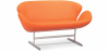 Buy Scandinavian design Svin  Sofa (2 seats) - Faux Leather Orange 13912 - in the EU