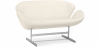 Buy Scandinavian design Svin  Sofa (2 seats) - Faux Leather Ivory 13912 - prices