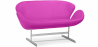 Buy Scandinavian design Svin  Sofa (2 seats) - Faux Leather Fuchsia 13912 in the Europe