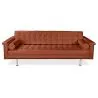 Buy Design Sofa Objective (3 seats) - Faux Leather Brown 13259