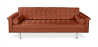 Buy Design Sofa Objective (3 seats) - Faux Leather Brown 13259 at Privatefloor