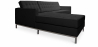 Buy Chaise longue design - Leather upholstery - Nova Black 15186 - in the EU