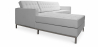Buy Chaise longue design - Leather upholstery - Nova Grey 15186 Home delivery