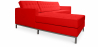 Buy Chaise longue design - Leather upholstery - Nova Red 15186 with a guarantee