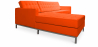 Buy Chaise longue design - Leather upholstery - Nova Orange 15186 - in the EU