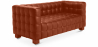 Buy Design Sofa from the Nubus Suite (2 seats) - Faux Leather Brown 13252 at Privatefloor