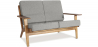 Buy Scandinavian design Design Sofa FM350 (2 seats) - Fabric Light grey 13249 - prices
