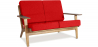 Buy Scandinavian design Design Sofa FM350 (2 seats) - Fabric Red 13249 at Privatefloor