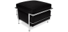 Buy  Square Footrest - Upholstered in Faux Leather - Kart Black 13418 - prices