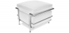 Buy  Square Footrest - Upholstered in Faux Leather - Kart White 13418 at Privatefloor