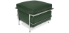 Buy  Square Footrest - Upholstered in Faux Leather - Kart Green 13418 - prices