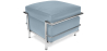 Buy  Square Footrest - Upholstered in Faux Leather - Kart Pastel blue 13418 in the Europe